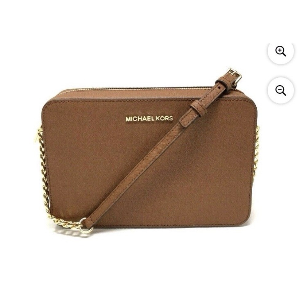 NWT - Michael Kors Crossbody Bag Brown Saffiano Leather Jet Set East West Purse